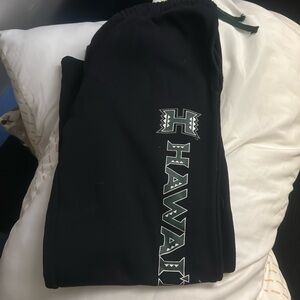 Hawaii black sweatpants says large fits like medium men’s